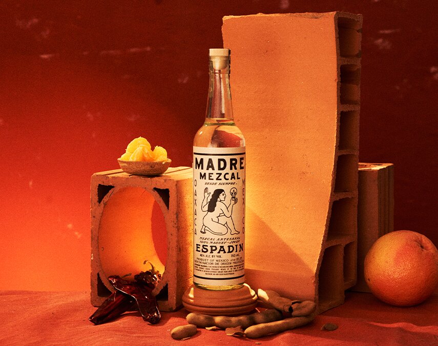 A bottle of Madre Mezcal Espadín.