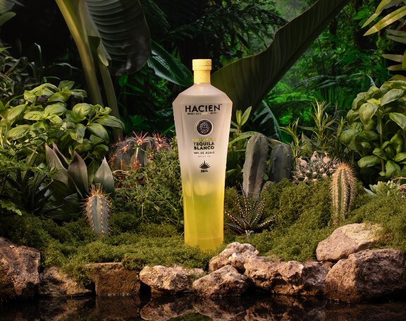 A bottle of Hacien Pineapple