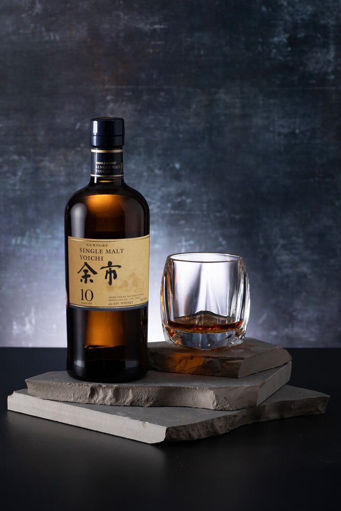Old Perth Manzanilla Limited Edition whisky bottle with tumbler glass