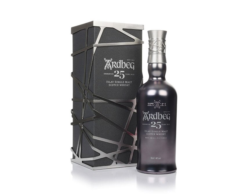 A bottle of Ardbeg 25 Years Old