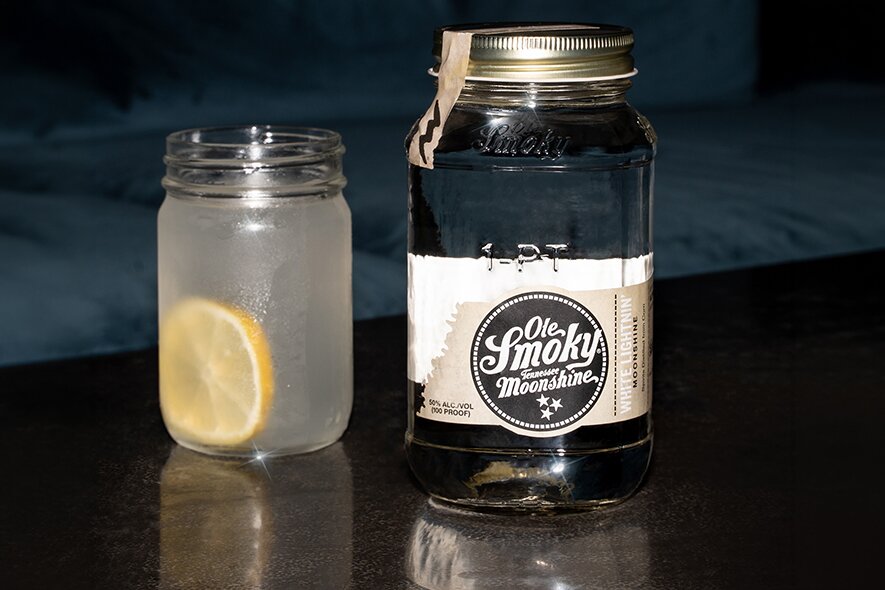 A bottle Ole Smoky Lemon.
