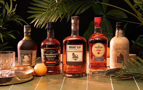 Selection of rum bottles