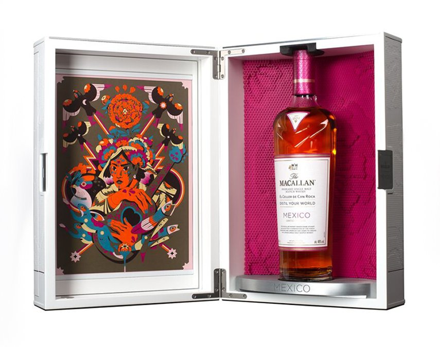 Close-up of Dalmore stag emblem adorning bottle