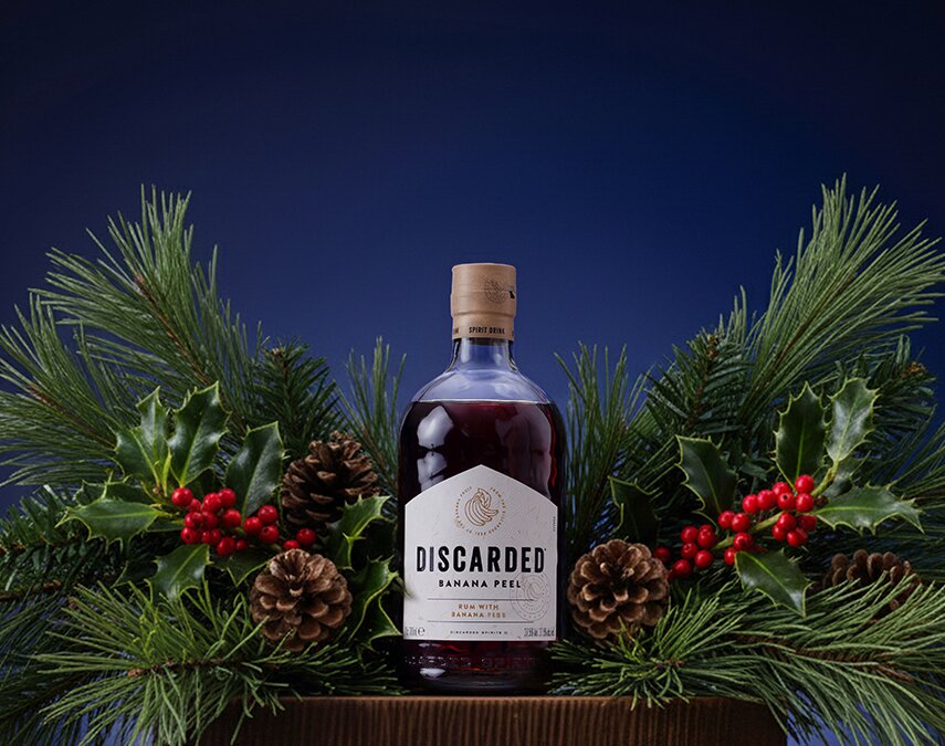 A bottle of Discarded Banana Peel Rum