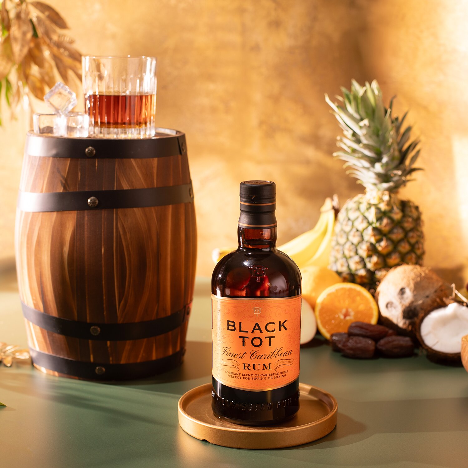A bottle of Black Tot Rum
