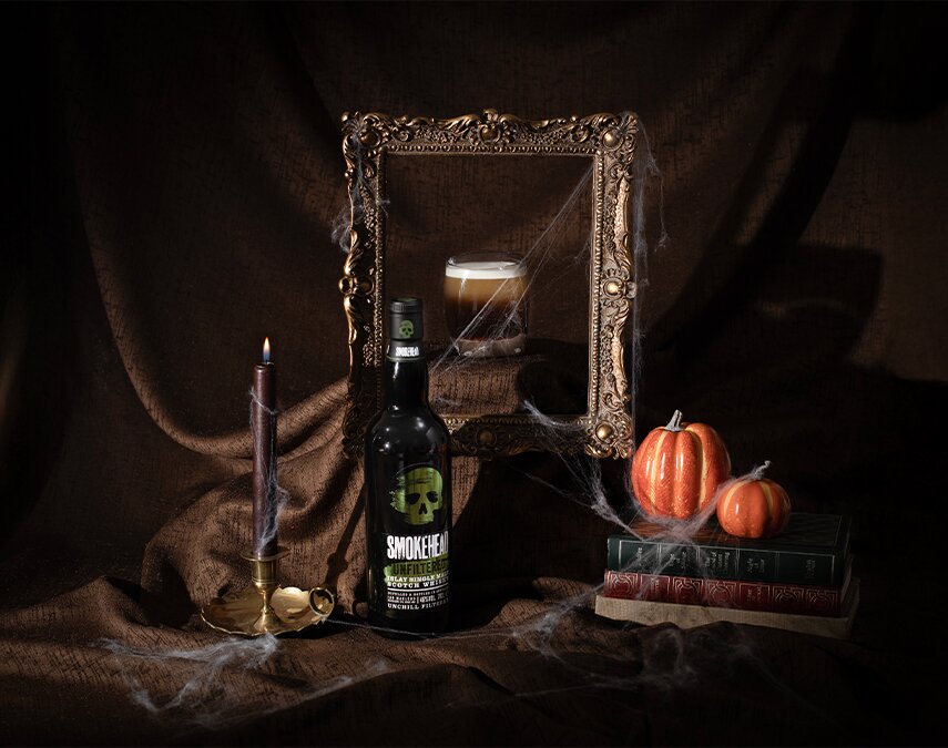 A Smokehead Skull Sour Cocktail made with Smokehead Unfiltered.