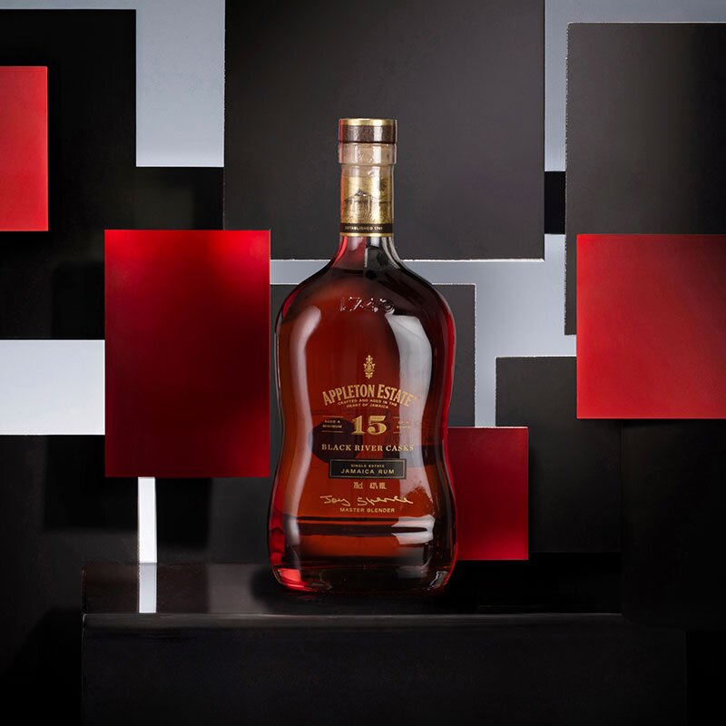 A bottle of Appleton Estate 15 Year Old Black River Casks