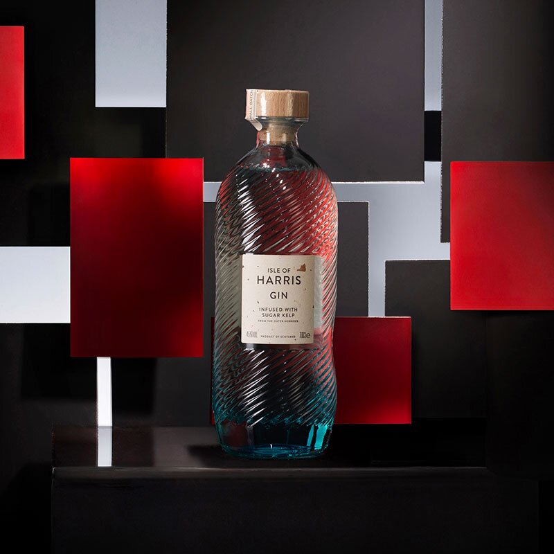A bottle of Isle Of Harris Gin