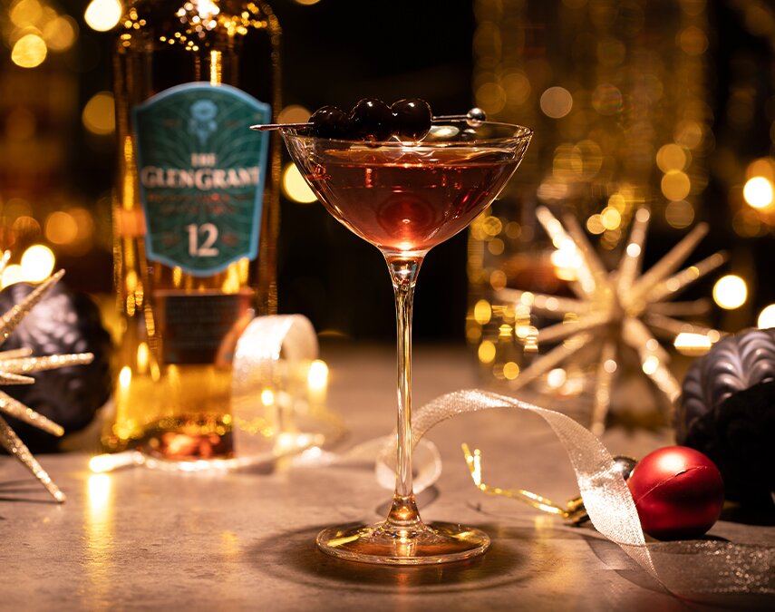 A Chocolate Orange Rob-Roy made with Glen Grant 12 Year Old. 