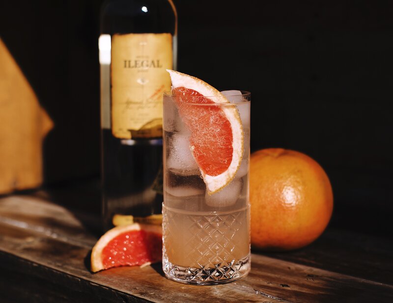 Mezcal cocktail