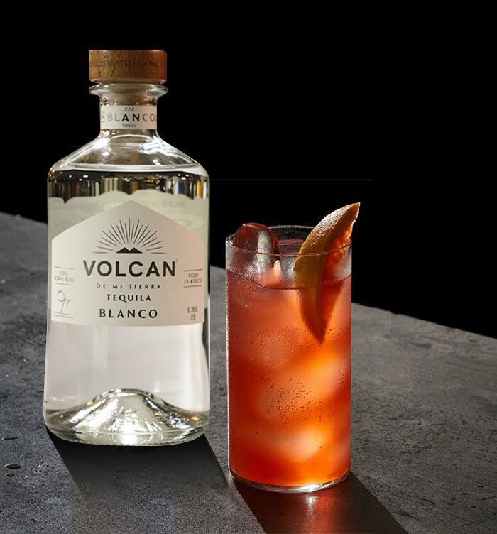 Volcan De Mi Tierra Blanco Tequila and Valoma cocktail.