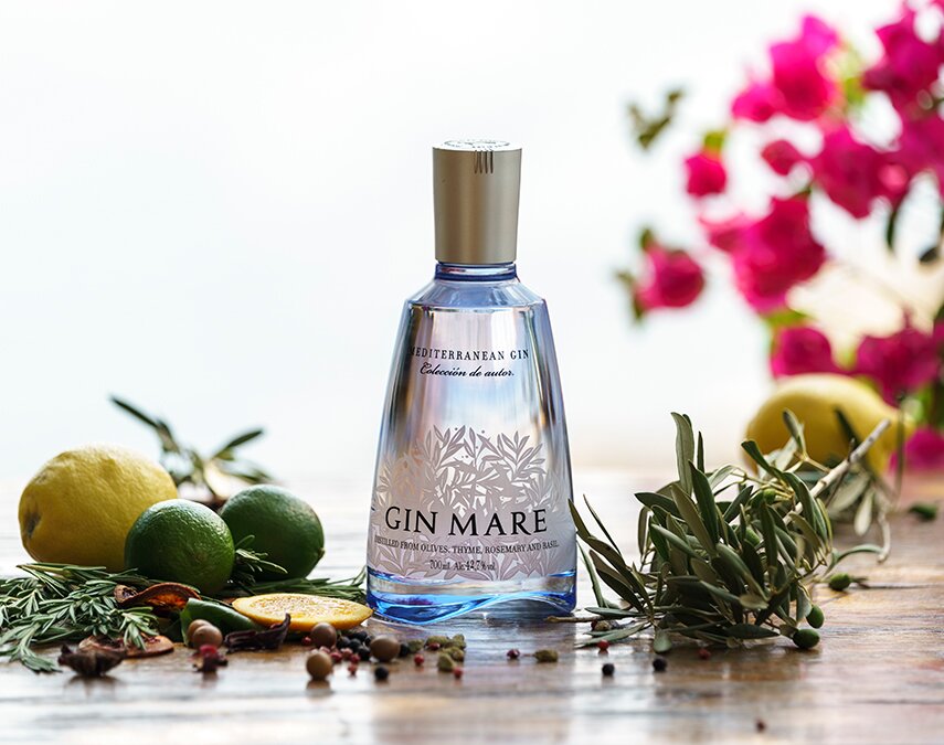 A bottle of Gin Mare