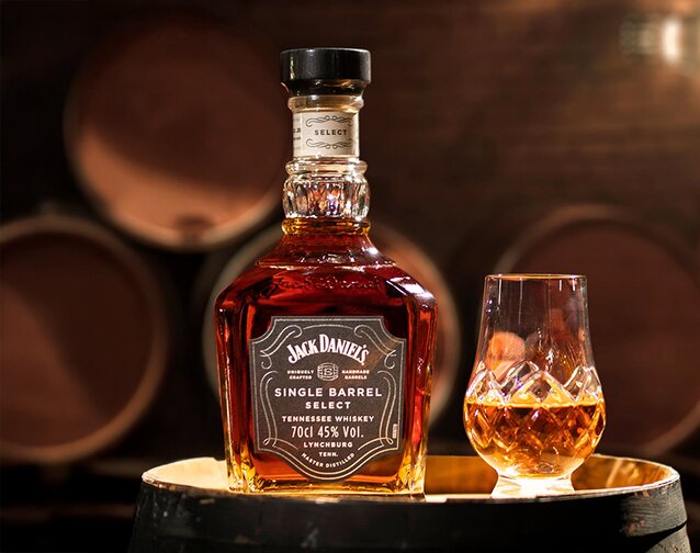 A bottle of Jack Daniel's Single Barrel.
