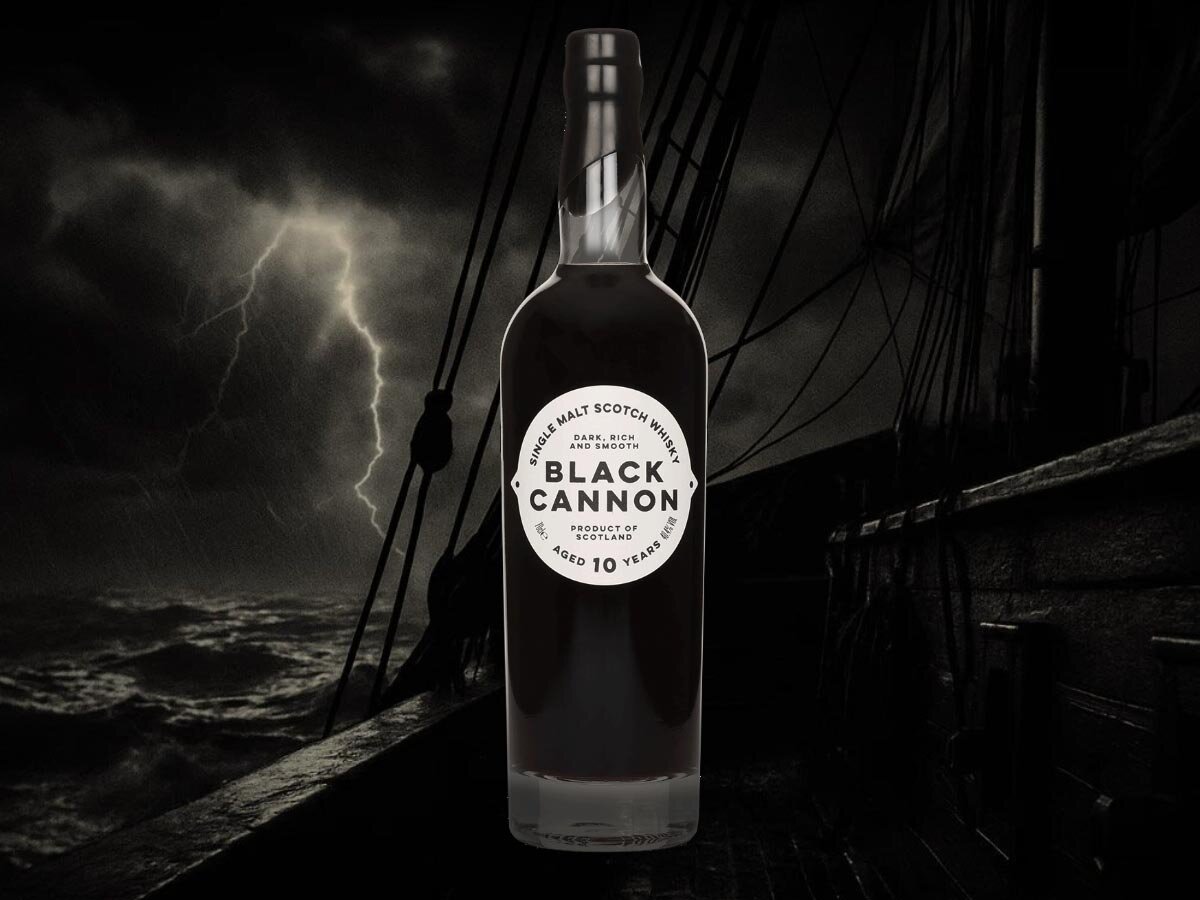 A bottle of Black Canon single malt whisky
