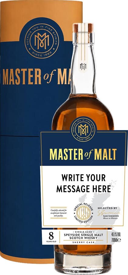 Personalised whisky - 8 Year Old Speyside Single Malt Scotch Whisky