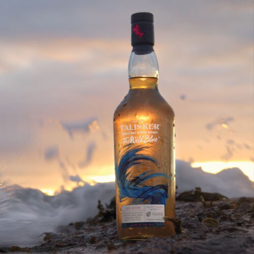 A bottle of Talisker The Wild Blue