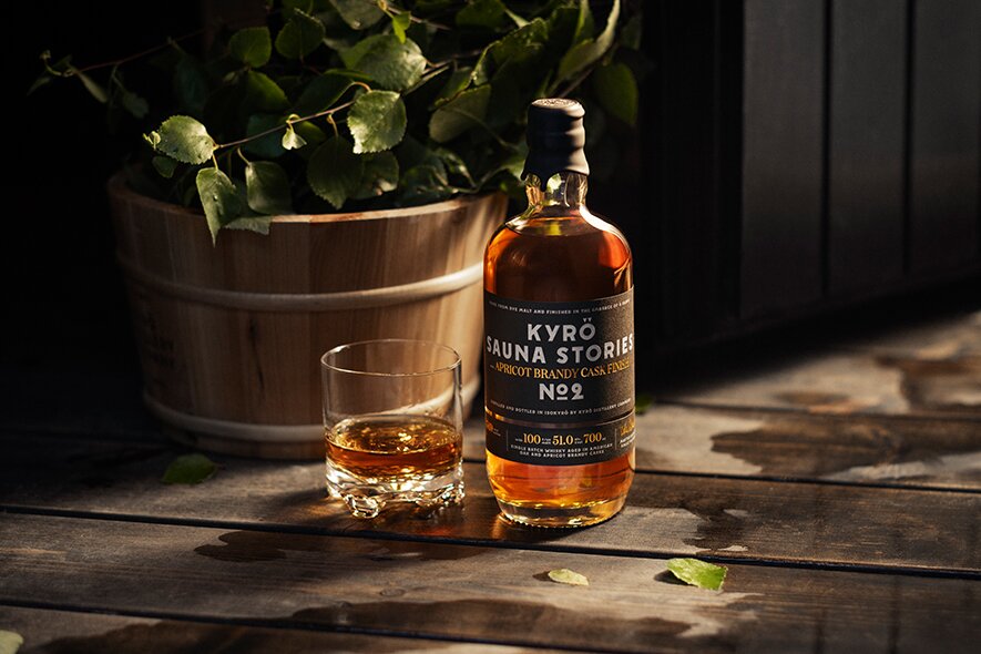A bottle of Kyrö Sauna Stories No.2.