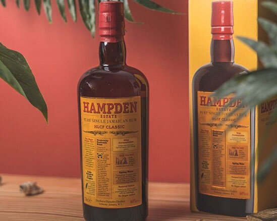 A bottle of Hampden Estate Overproof Rum 