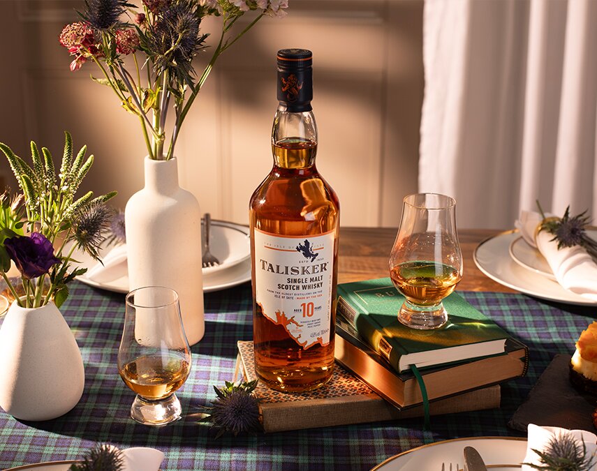 A bottle of Talisker 10 year old