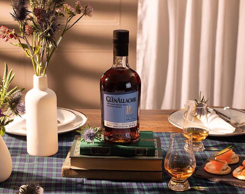 A bottle of GlenAllachie 15 year old.