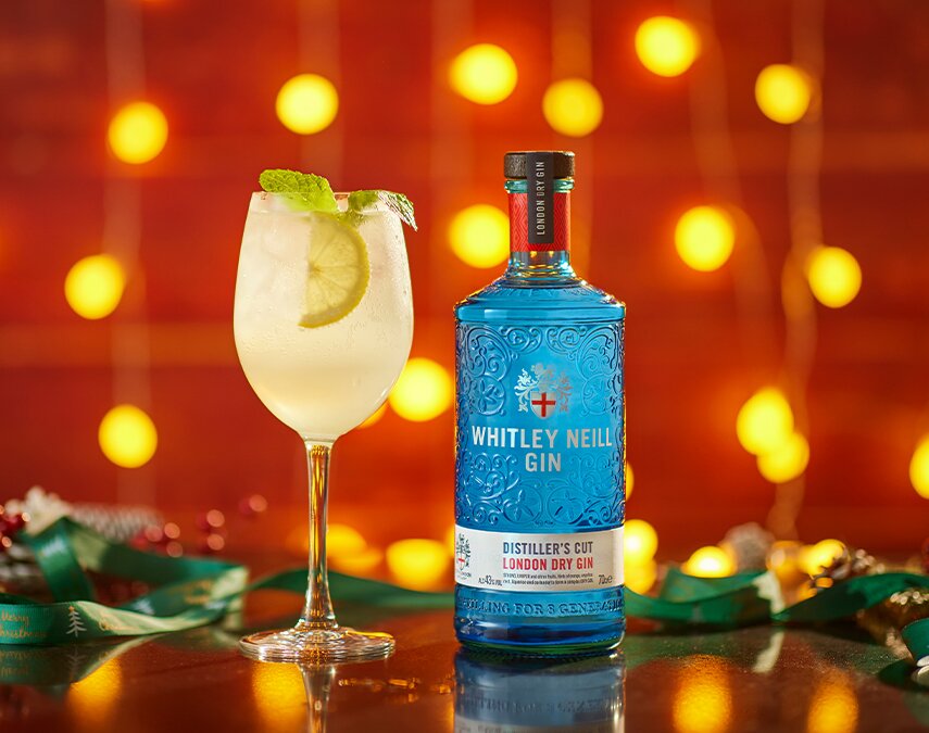 A bottle of Whitley Neill Distiller's Cut Gin.