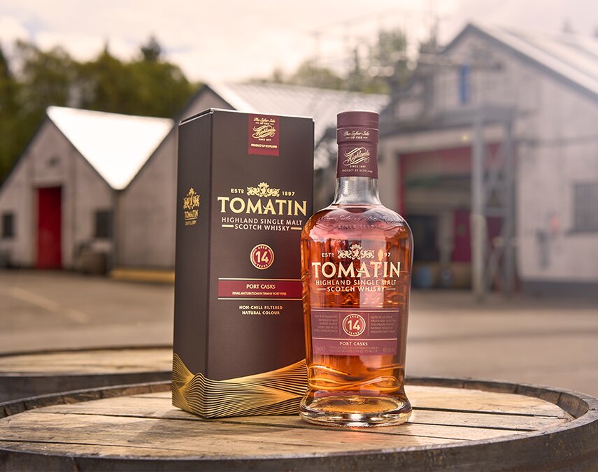A bottle of Tomatin 14 Year Old Port Wood Finish