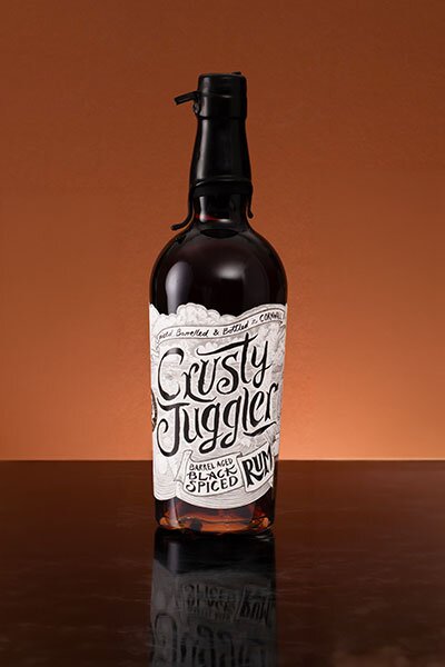 A bottle of Crusty Juggler Black Spiced Rum