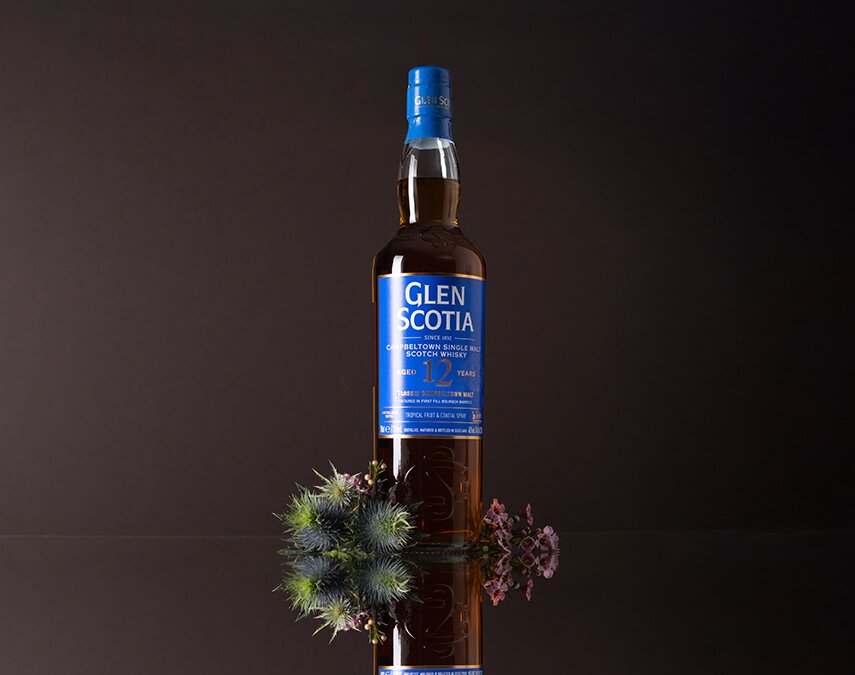 A bottle of Glen Scotia 12 Year Old whisky.