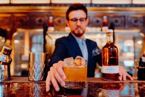 Coachbuilt Fashioned cocktail