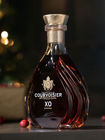 A bottle of Courvoisier XO cognac