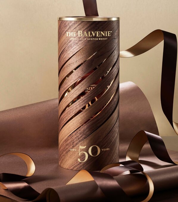 A bottle of The Balvenie 50 Year Old.