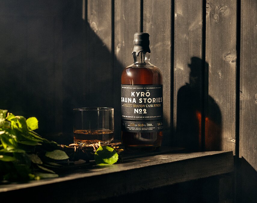 A bottle of Kyrö Sauna Stories No.2 Whisky.