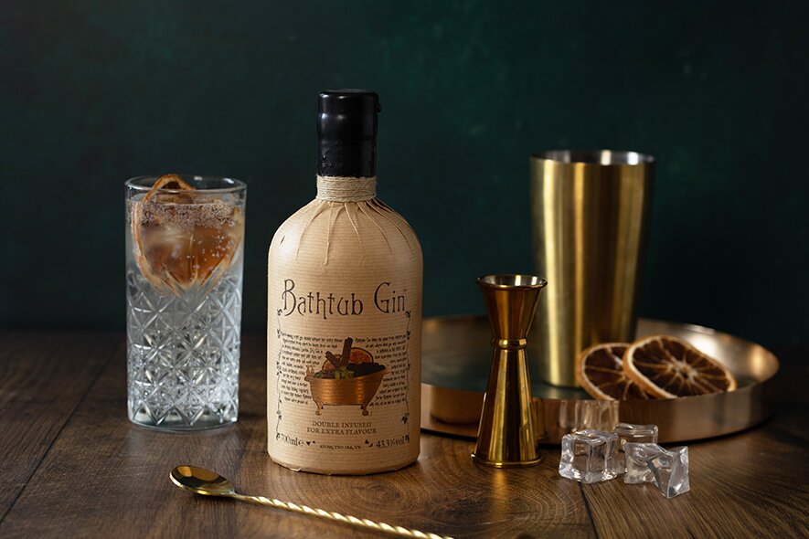 A bottle of Bathtub Gin.