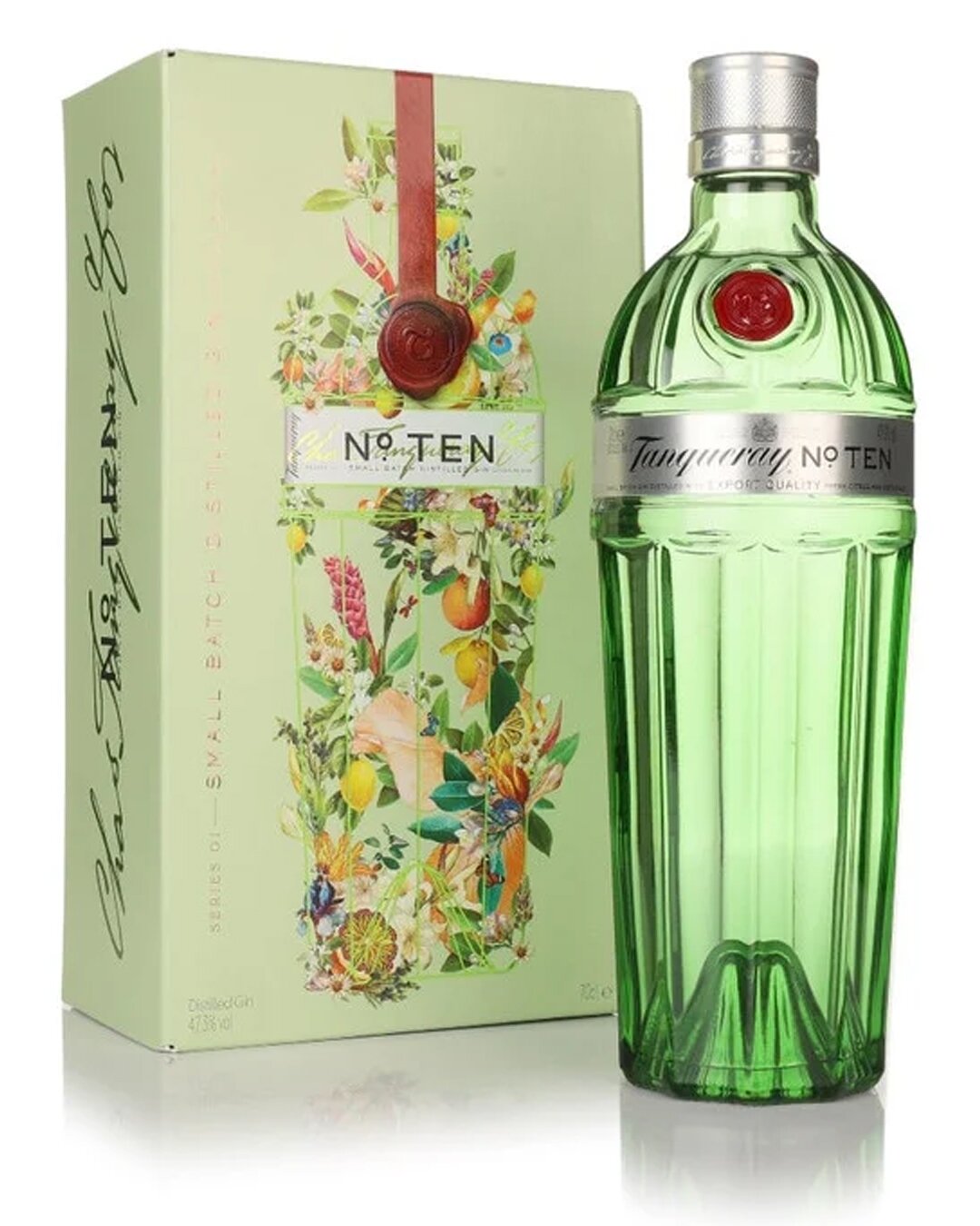 A bottle of Tanqueray No Ten with Gift Box