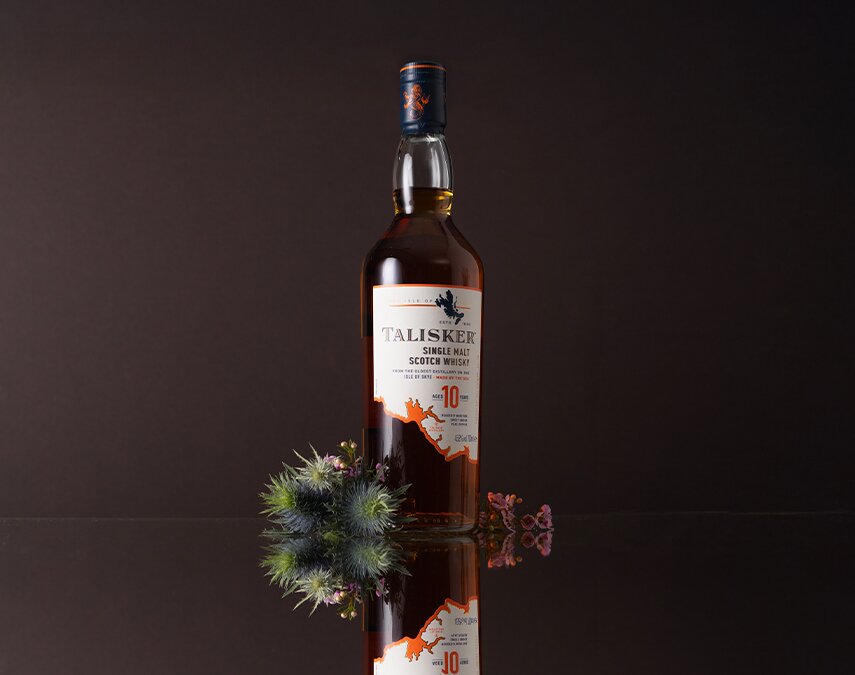 A bottle of Talisker 10 Year Old.
