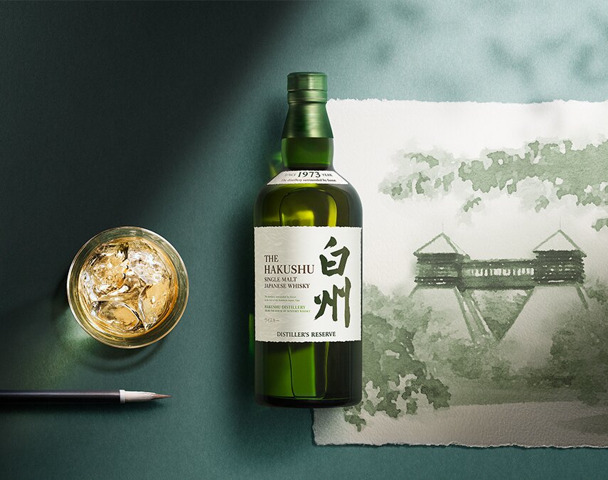 A bottle of Hakushu Distiller’s Reserve