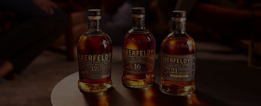Aberfeldy whisky bottles