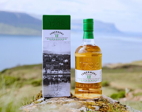 Bottle of Tobermory 12 Year Old with presentation box