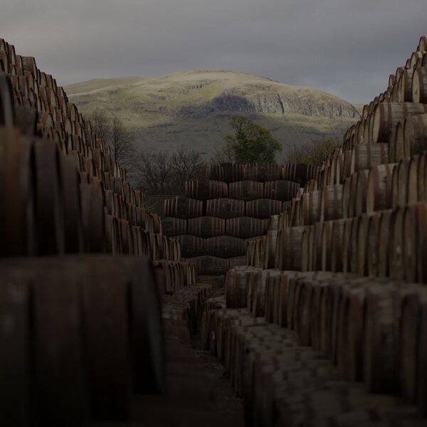 Johnnie Walker blended whisky barrels
