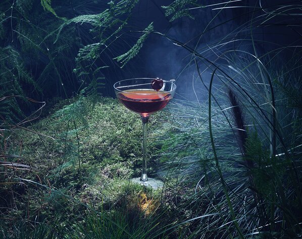 A Moonwake Manhattan cocktail