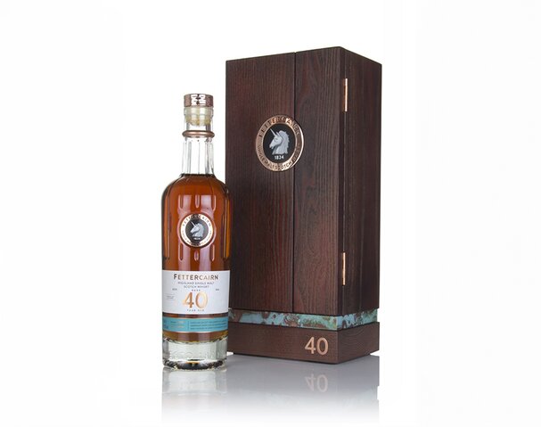A bottle of Fettercairn 40 year old.
