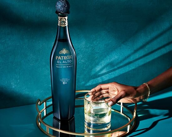 A bottle of Patrón El Alto