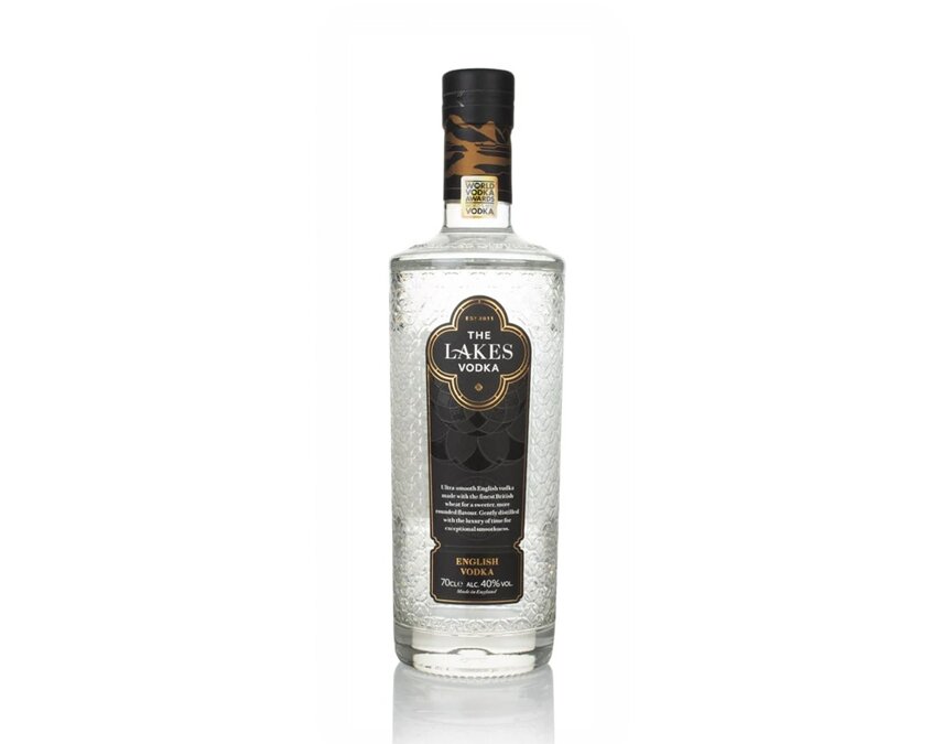 A bottle of The Lakes Vodka