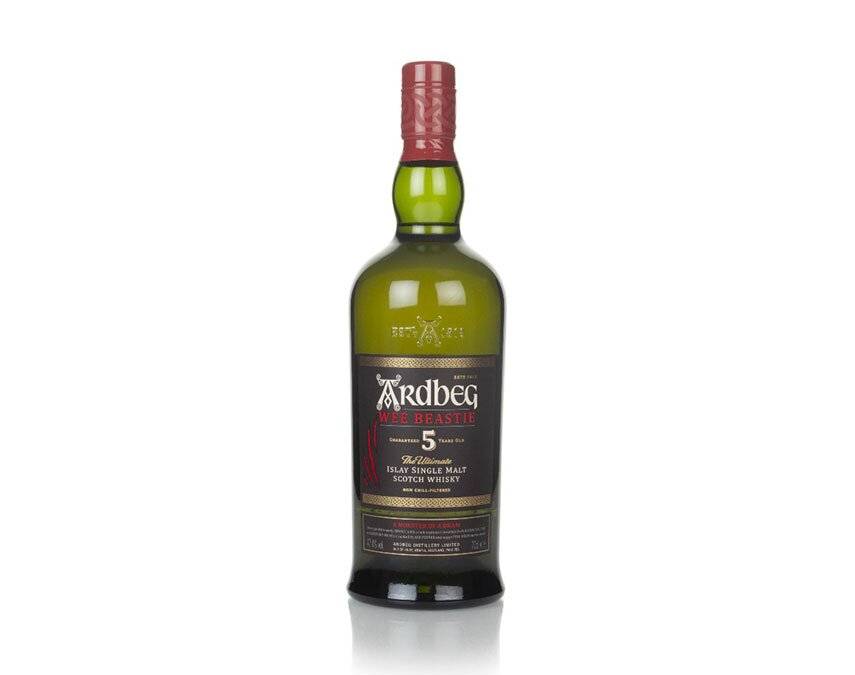 A bottle of Ardbeg Wee Beastie 5 Year Old