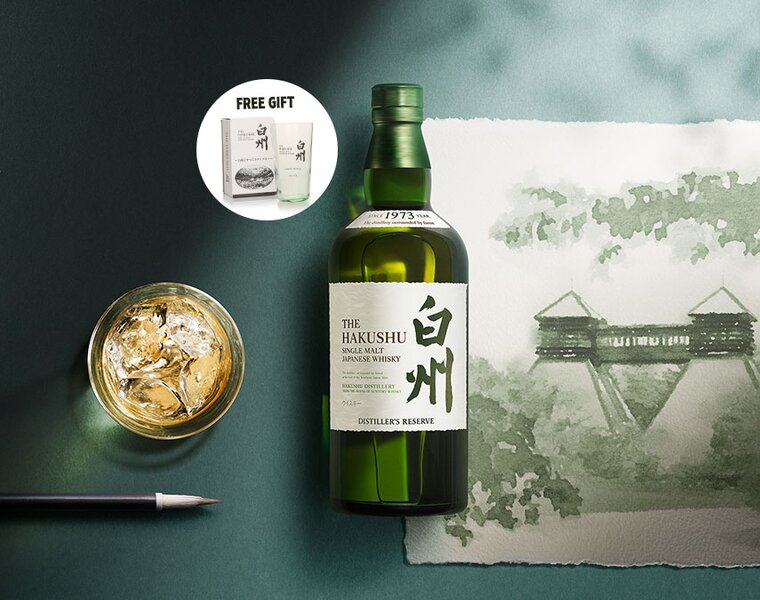 A bottle of Hakushu Distiller’s Reserve