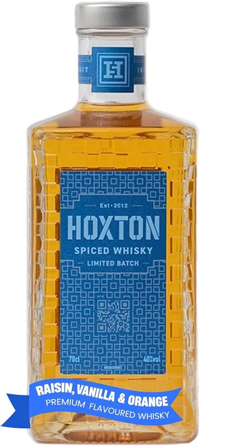 A bottle of Hoxton Spiced Whiskey