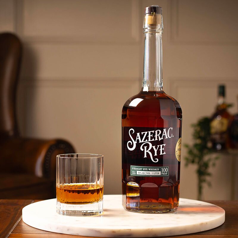 A bottle of Sazerac Straight Rye 100 Proof (Barrel 58)