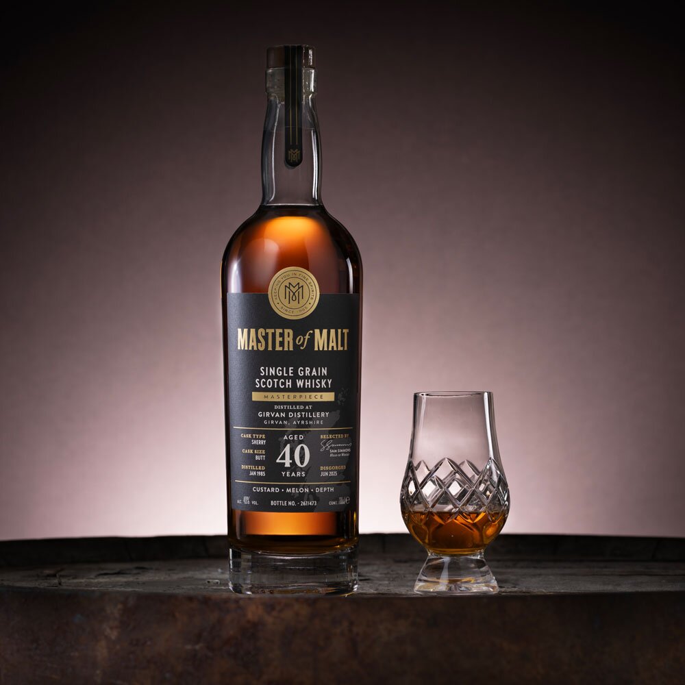 bottle of Girvan 40 Year Old single grain whisky from Master of Malt