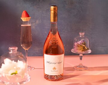 A box of Whispering Angel Côtes de Provence Rosé 2023.