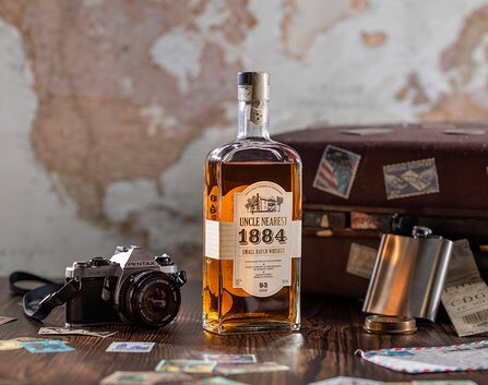 A bottle of Uncle Nearest 1884 Small Batch Whiskey.